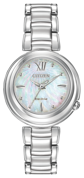 CITIZEN - NEW WOMEN ECO DRIVE SUNRISE EM0330-55D MOTHER OF PEARL DIAL Citizen Eco-Drive Sunrise Stainless Steel Ladies Watch  main image 4