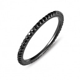 Black Rhodium Eternity Ring - Lafonn R0038BKB