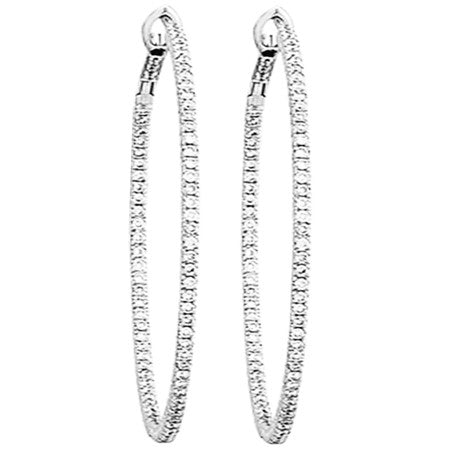 Hidalgo Diamond Hoop Earrings - 18KW 60MM