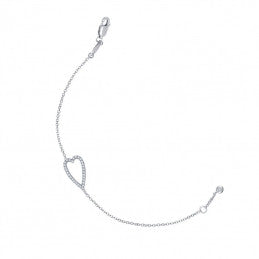 Sideways Heart Bracelet - Lafonn B2003CLP75