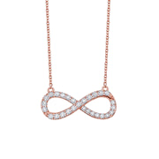 Small Rose Tone Infinity Necklace - Lafonn N2011CLR18
