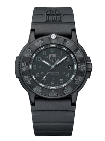 Original Navy Seal 3000 Series Black Out Luminox Watch A.3001.BO