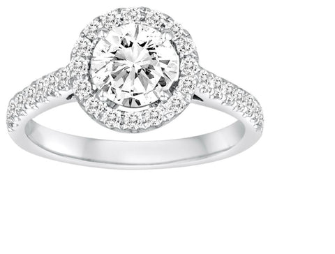 Halo Diamond Engagement Ring - Diadori