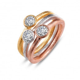 Tri-Color Stackable Rings - Lafonn R0198CLM