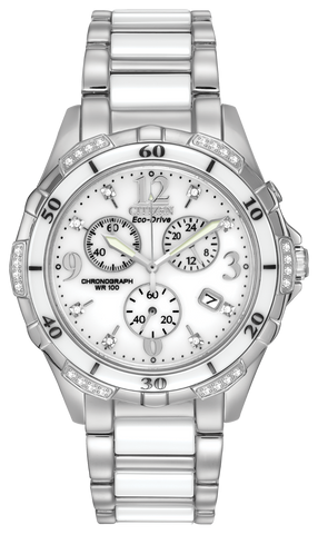 FB1230-50A Citizen Women's Eco-Drive Chronograph Watch with Diamond Accents