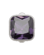 Big Amethyst Cube - Endless Jewelry Sterling Silver Charm 41205-1