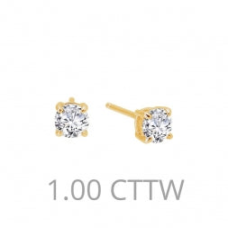 Round 1 Ctw Simulated Diamond Stud Earrings - Lafonn E0107CLG00