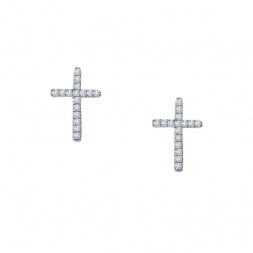Cross Stud Earrings - Lafonn E02003CLP00