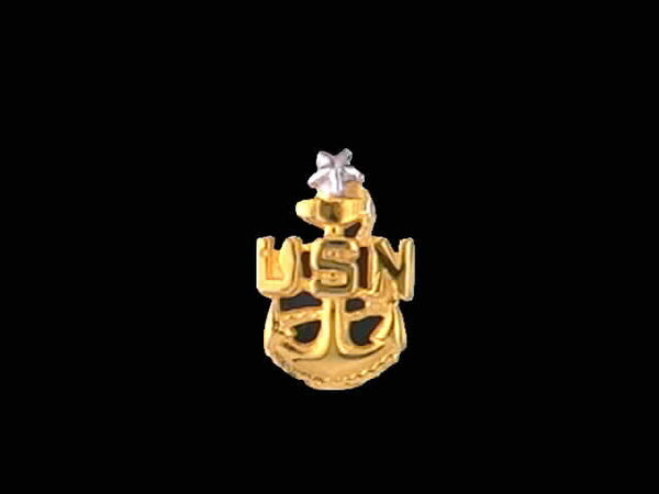 14kt Senior Chief Insignia Pin – Pauling