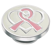 KJP119 - Pink Ribbon & Silver Heart JewelPop
