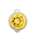 Round Citrine Dome - Endless Jewelry Sterling Silver Charm 41158-5