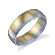 Men's Wave Ring - Platinum/18KY